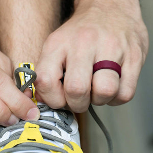 4 Pack - Silicone Ring For Men-  Breathable Comfort Fit Beveled Design