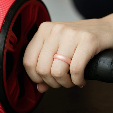 Image of ROQ 4 Pack - ROQ Silicone Women wedding bands - breathable 4 Pack - Silicone Ring For Women-  Breathable Comfort Fit Duo Design