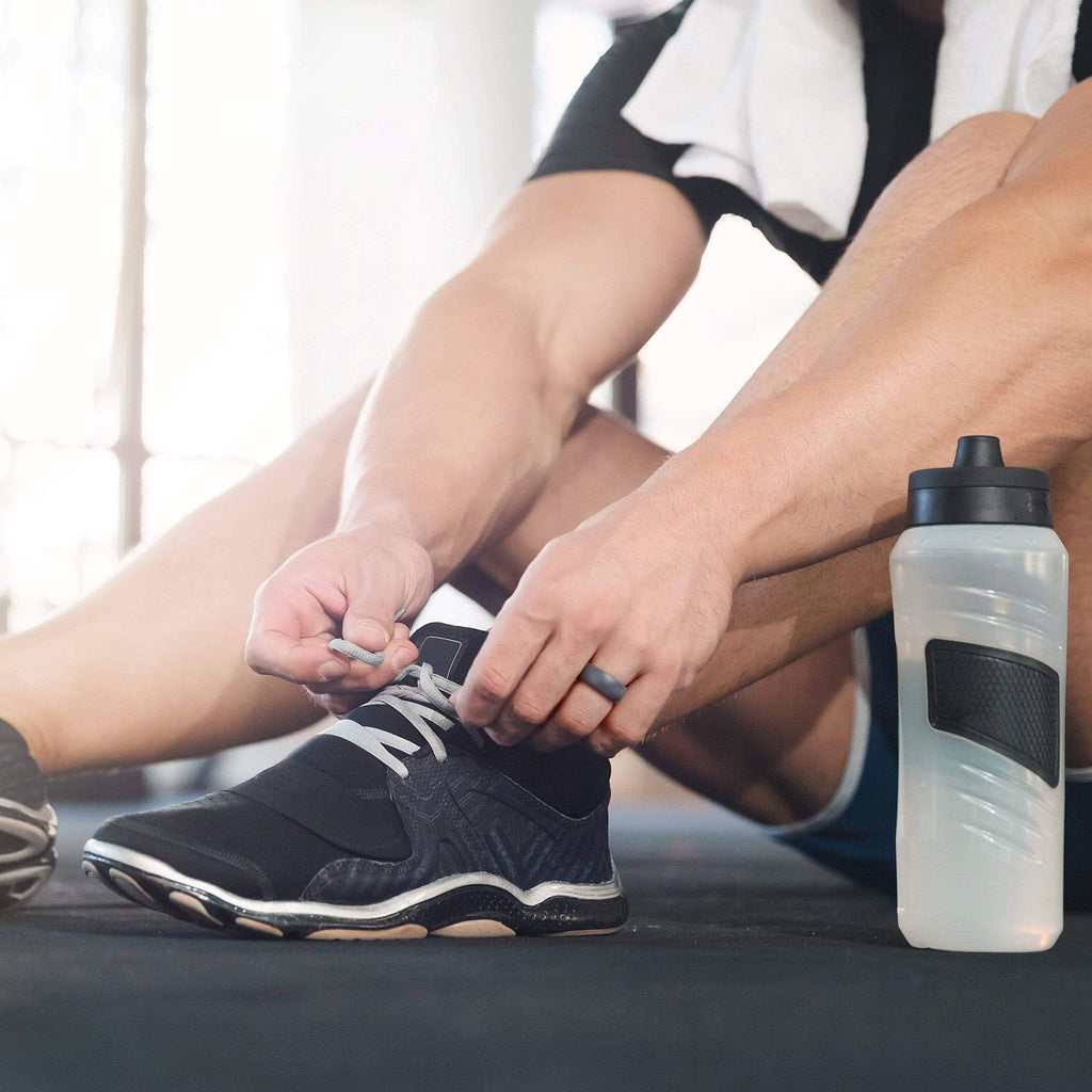 ROQ Mens 4 Pack Dome Style 8mm Wide 4 Pack - Silicone Ring for Men - Dome Style