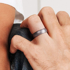 4 Pack - Silicone Ring for Men - Dome Style Thin Comfort Fit