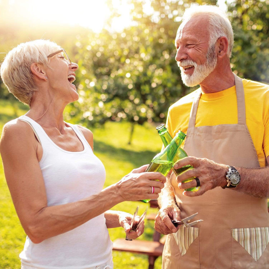 ROQ Mens 4 Pack Step Edge Style 8mm Wide 4 Pack - Silicone Ring for Men - Step Edge Style