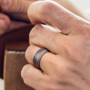 7 Pack - Silicone Ring for Men - Step Edge Style