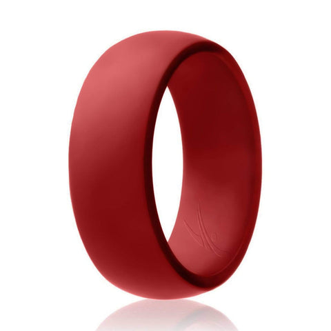Image of ROQ Mens Dome Style 8mm Wide 7 Silicone Ring for Men - Dome Style