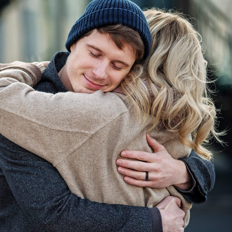 Image of ROQ Mens Dome Style Comfort Fit 6mm Wide Silicone Ring for Men - Dome Style Thin Comfort Fit