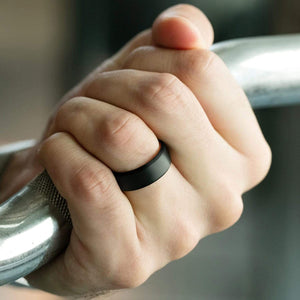 4 Pack - Silicone Ring For Men- Breathable Comfort Fit Beveled Design
