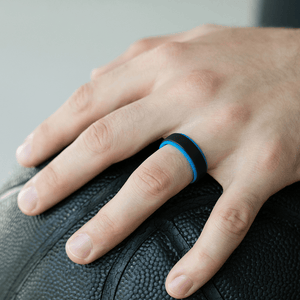 4 Pack - Silicone Ring For Men-  Breathable Comfort Fit Duo Step Edge