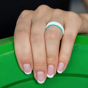 4 Pack - Silicone Ring For Women-  Breathable Comfort Fit Duo Design