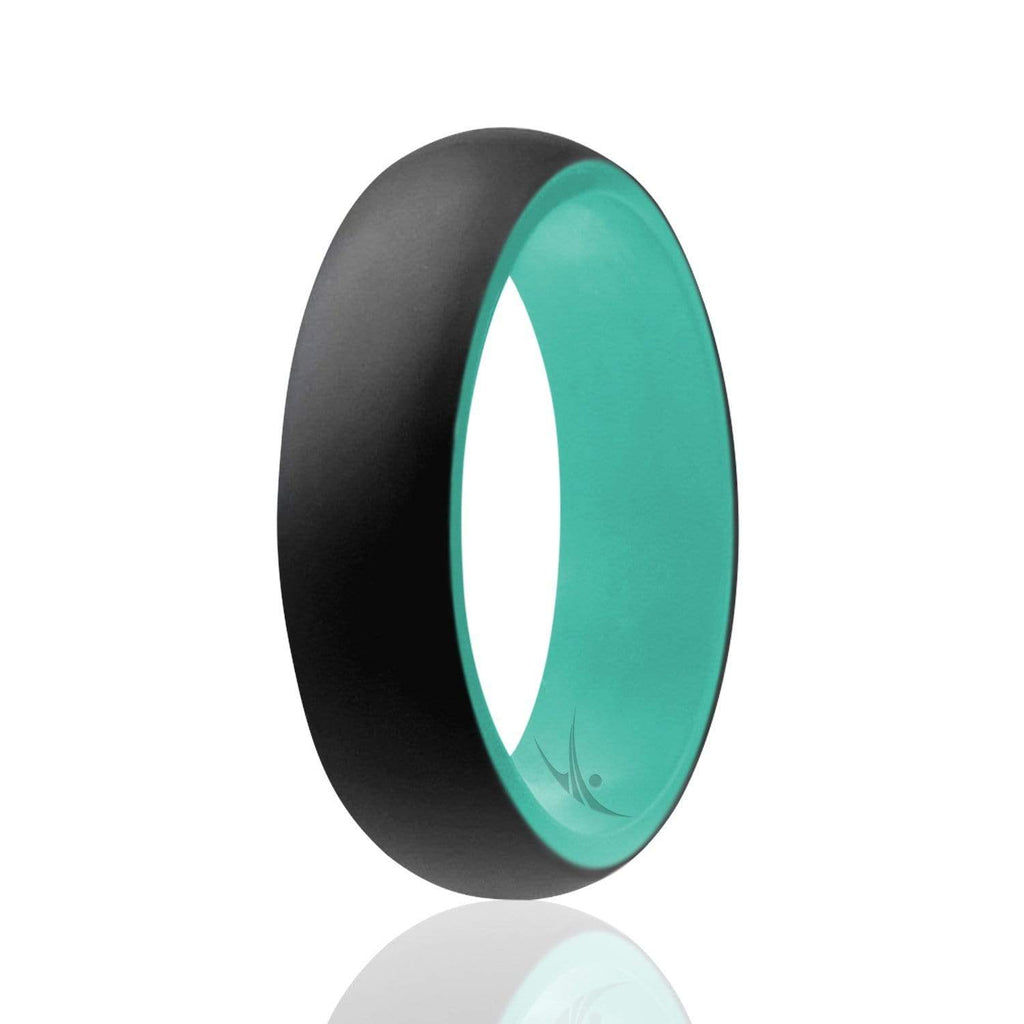 ROQ Duo Collection Dome Style 5.5mm Wide 4 Silicone Ring for Women - Duo Collection Dome Style