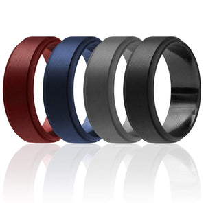4 Pack Rings For Men - High Quality Silicone Ring Sets - ROQ