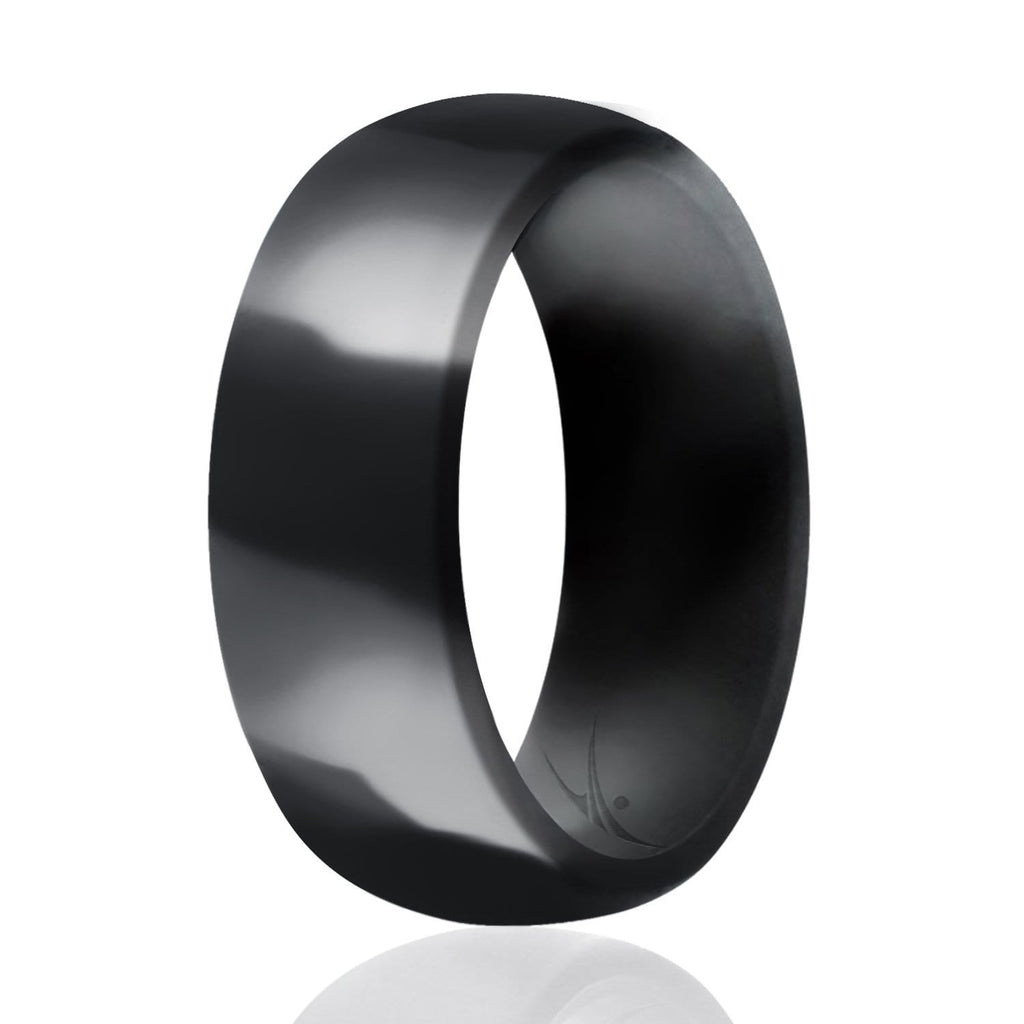 ROQ Mens Dome Style 8mm Wide 7 Silicone Ring for Men - Dome Style