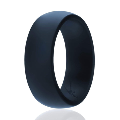 Image of ROQ Mens Dome Style 8mm Wide 7 Silicone Ring for Men - Dome Style