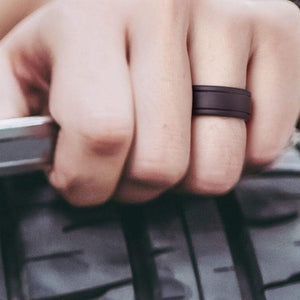 Silicone Ring for Men - Duo Collection 2 Thin Lines