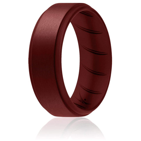 Image of ROQ Single ring - ROQ Silicone Men wedding bands - breathable - step 7 Silicone Ring For Men-  Breathable Comfort Fit Step Edge
