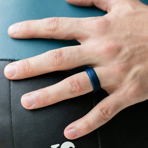 Silicone Ring For Men-  Breathable Comfort Fit Step Edge