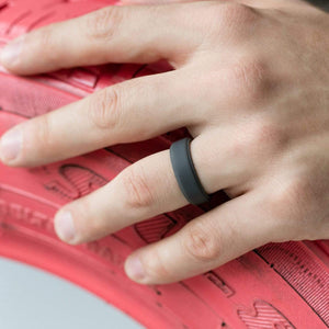 Silicone Ring For Men-  Breathable Comfort Fit Step Edge