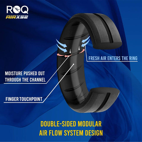Image of ROQ Single ring - ROQ Silicone Men Wedding Bands - Breathable - Tree Single ring - ROQ Silicone Men Wedding Bands - Breathable - Tree