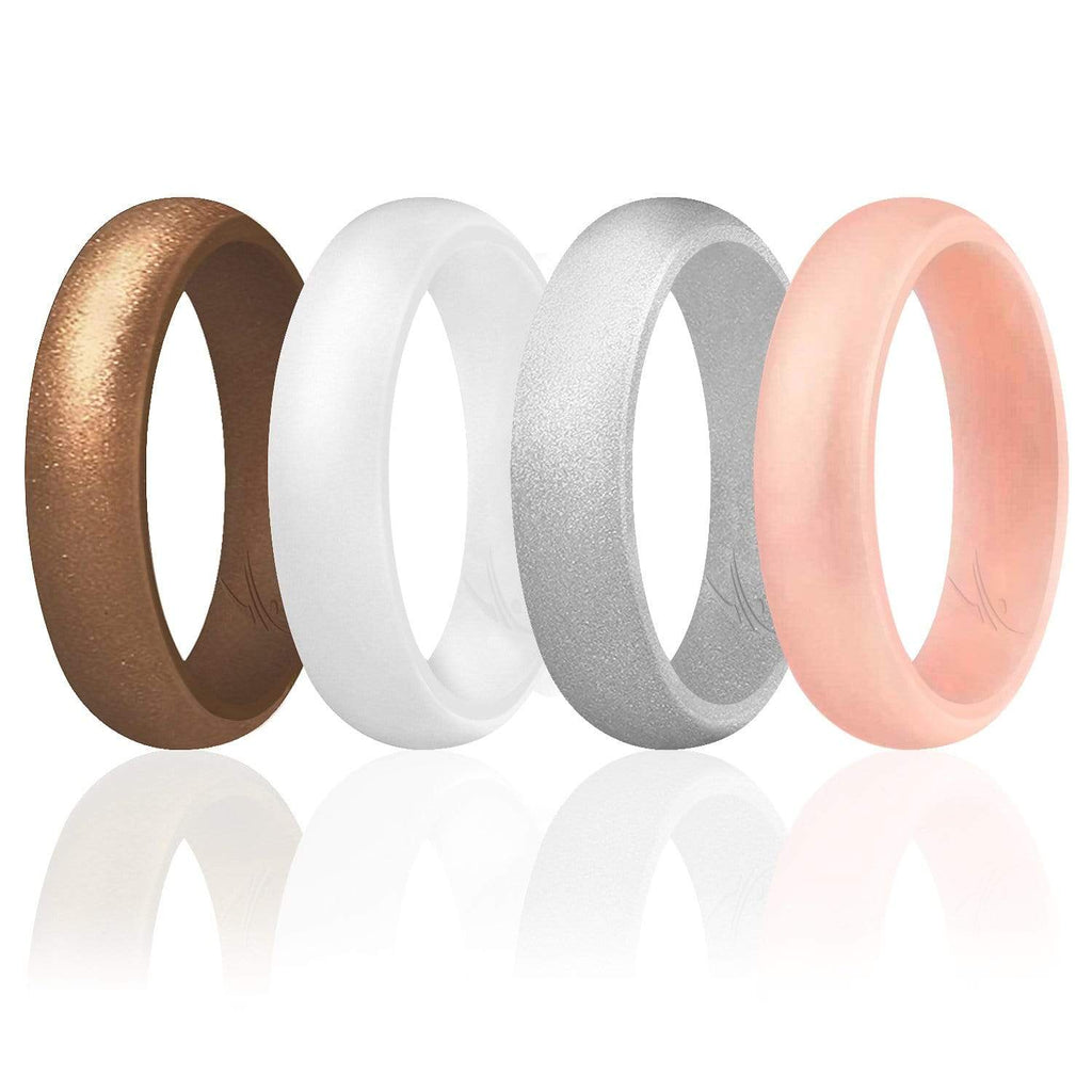 Infinity Thin Silicone Ring Pink Sand