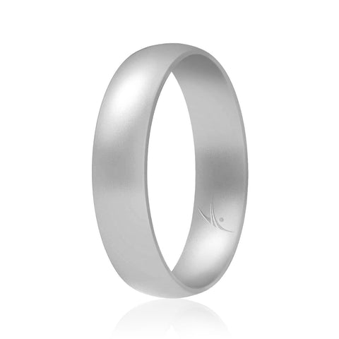 Image of ROQ Womens Dome Style Comfort Fit 6mm Wide 4 Silicon Ring for Women - Dome Style Thin Comfort Fit